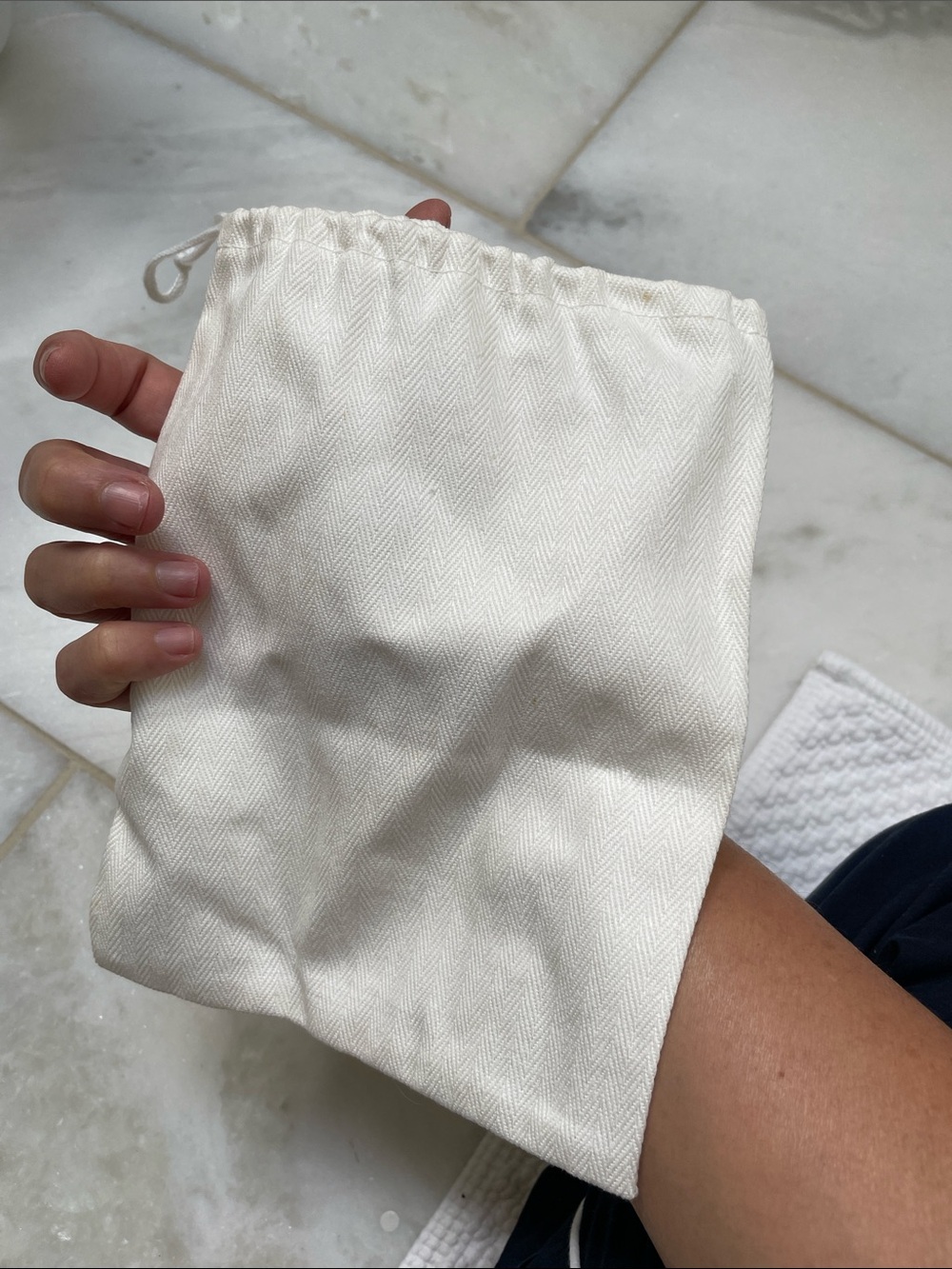 J. Crew Cream Drawstring Accessory Pouch - Picture 3 of 3